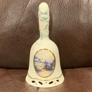Thomas Kinkade Victorian Christmas IV Porcelain Christmas Bell